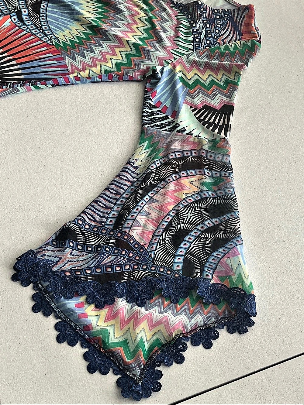 MSK Geometric Multi-Colored Abstract Mini Dress - Picture 3 of 4
